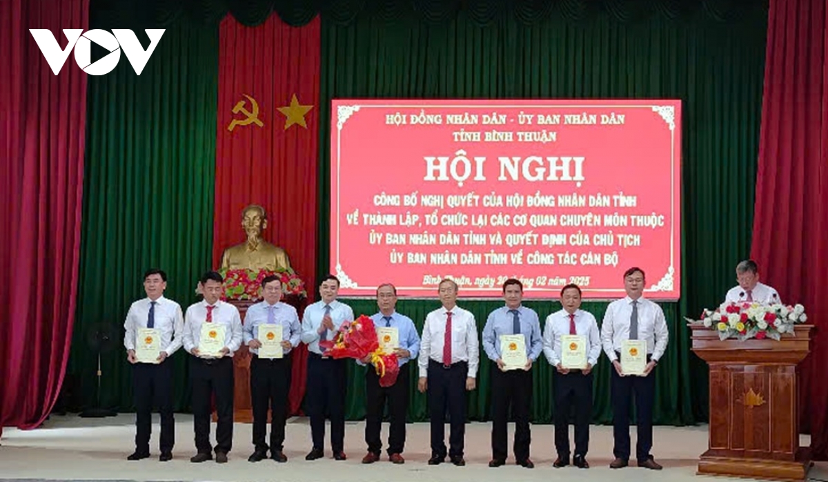 Bình Thuận bổ nhiệm giám đốc 6 sở mới thành lập